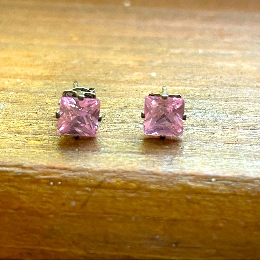 Sales pink sapphire earrings